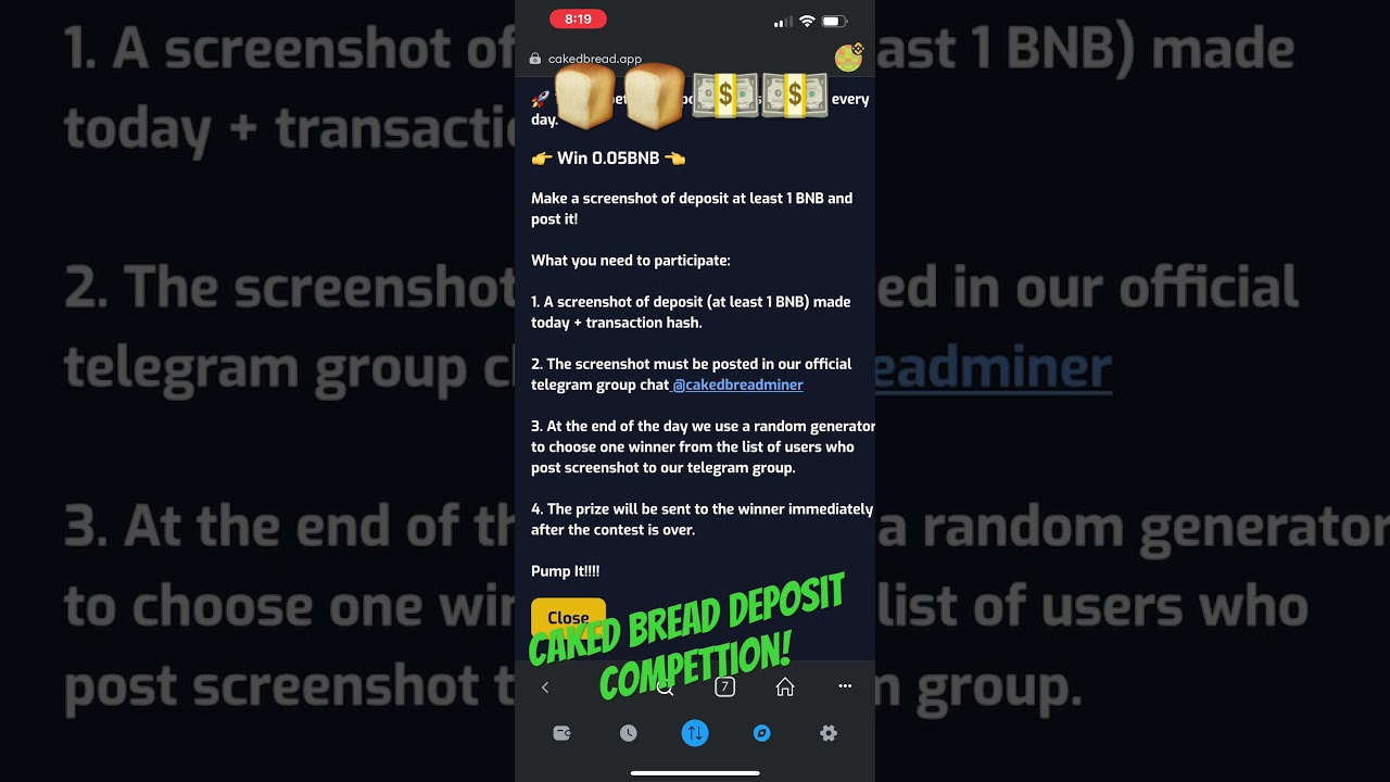 Caked Bread deposit competition!