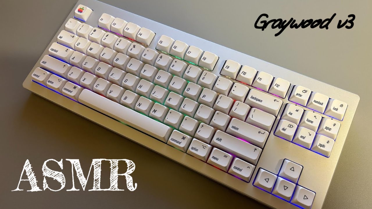 ASMR 수면, 공부, 휴식을 위한 보글보글 틱톡틱톡 키보드 소리 | Leobog graywood v3 switch (회목축)