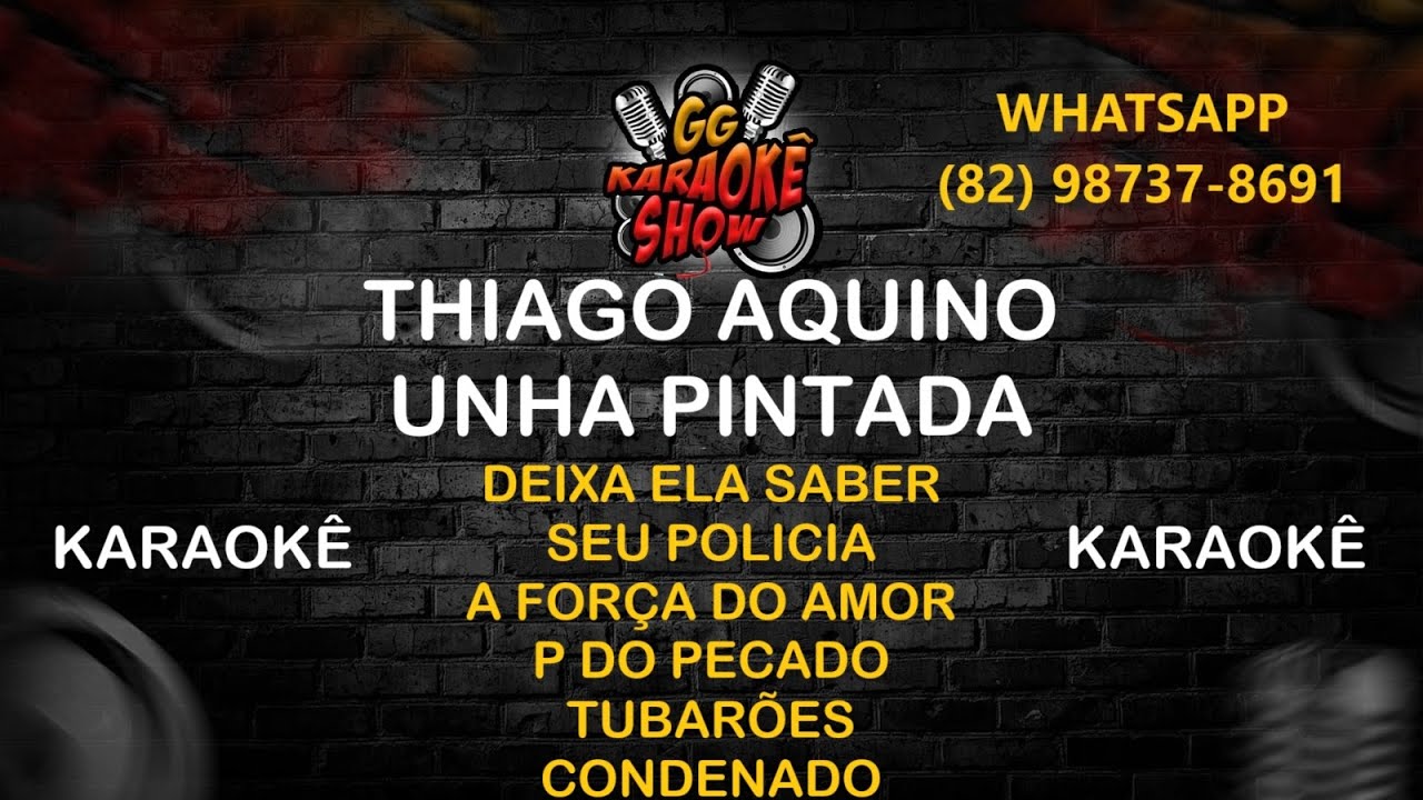 Thiago Aquino e Unha Pintada - Karaokê/ Deixa Ela Saber, Seu Polícia,  A Força do Amor e Outras