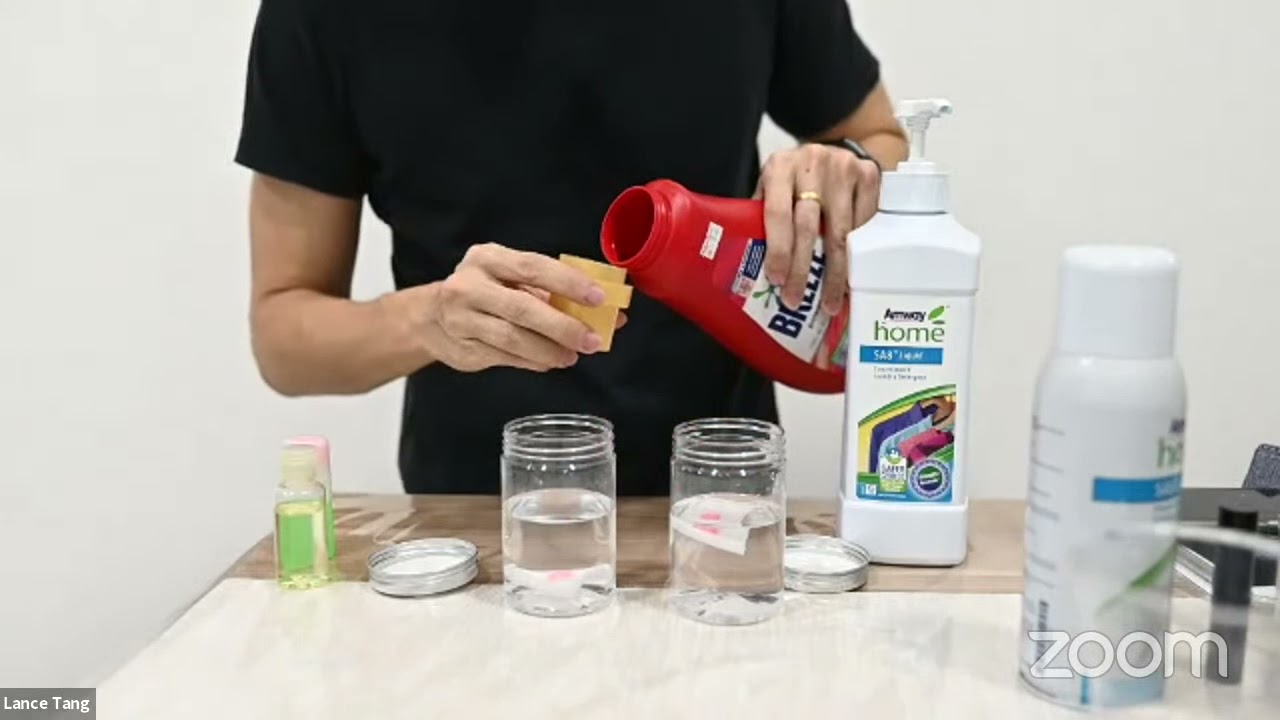 Amway Home Care SA8 Concentrated Laundry Detergent + Prewash Demo | Removal of Stubborn Stains