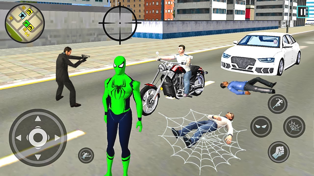Spider Rope Hero Ninja Gangster Crime Vegas City #5 - Android Gameplay