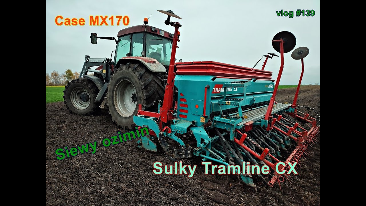 Siew ozimy w naszym gospodarstwie Case MX170 Sulky Tramline CX vlog #139