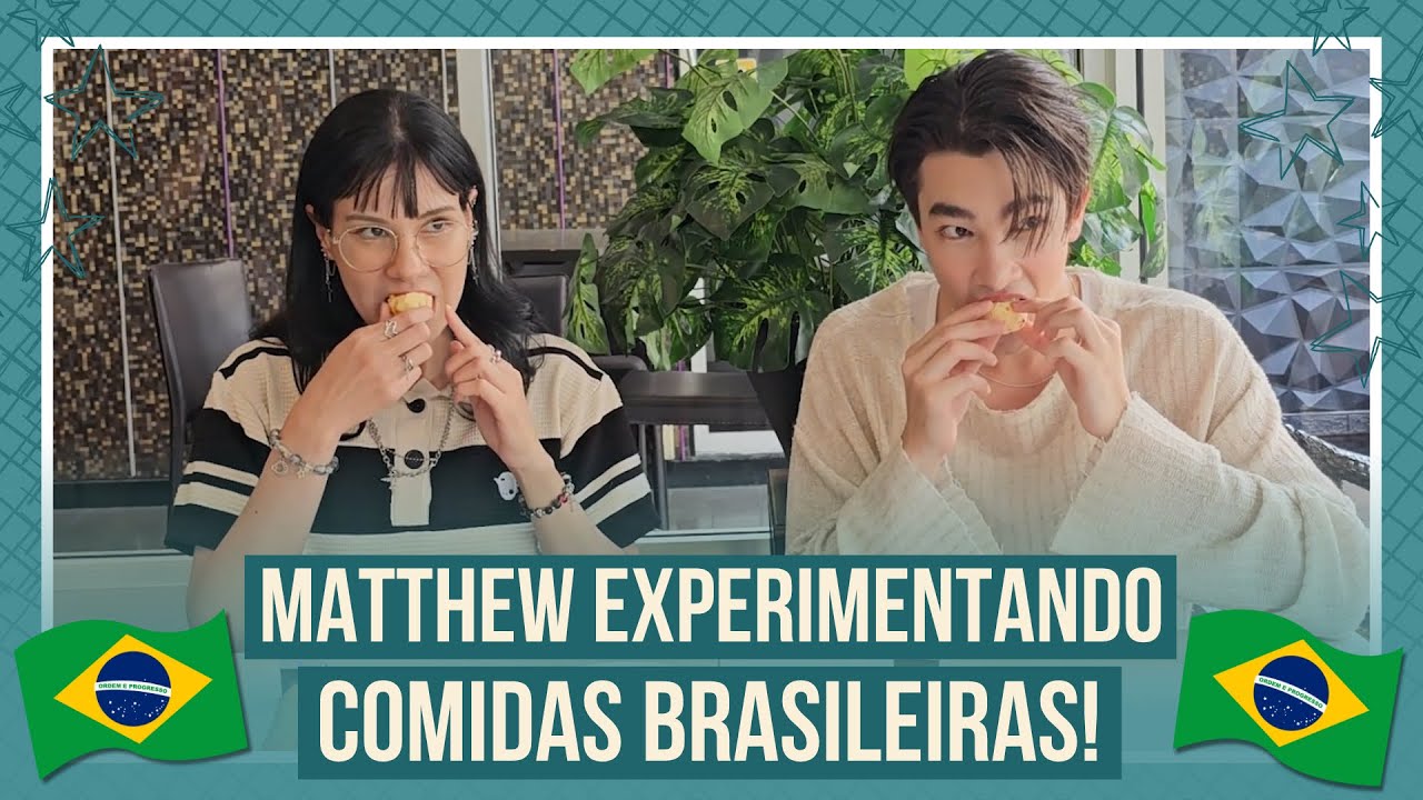 ATOR TAILANDÊS experimenta FEIJOADA PELA PRIMEIRA VEZ! - ator Matthew experimenta comida brasileira 