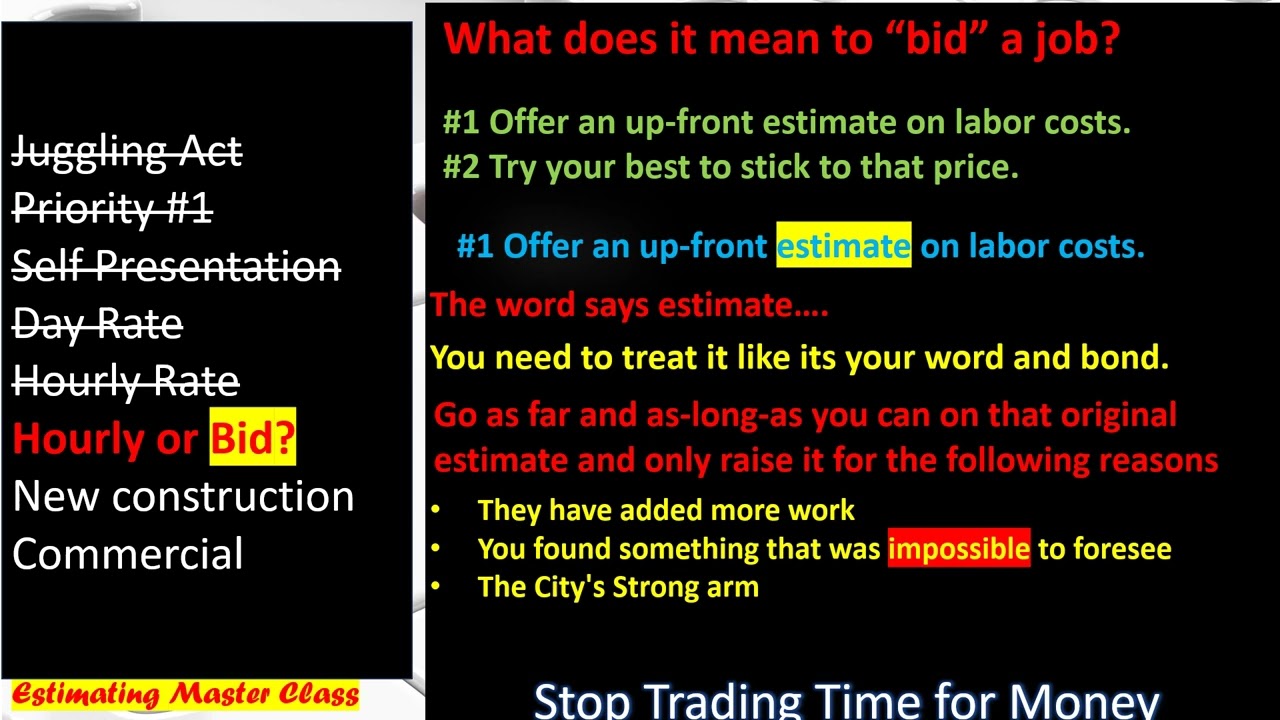 Estimating Master Class Episode 4 of 6