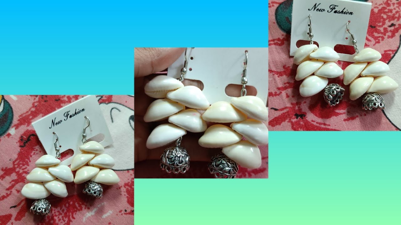 How To Cowrie Shell Earring At Home In 1minutes #Must See #Trending #Tisu's Creation