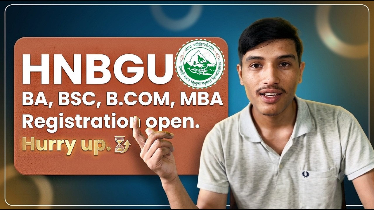 Hnbgu UG 2026  Registration open  BA|B.sc|B.com|MBA