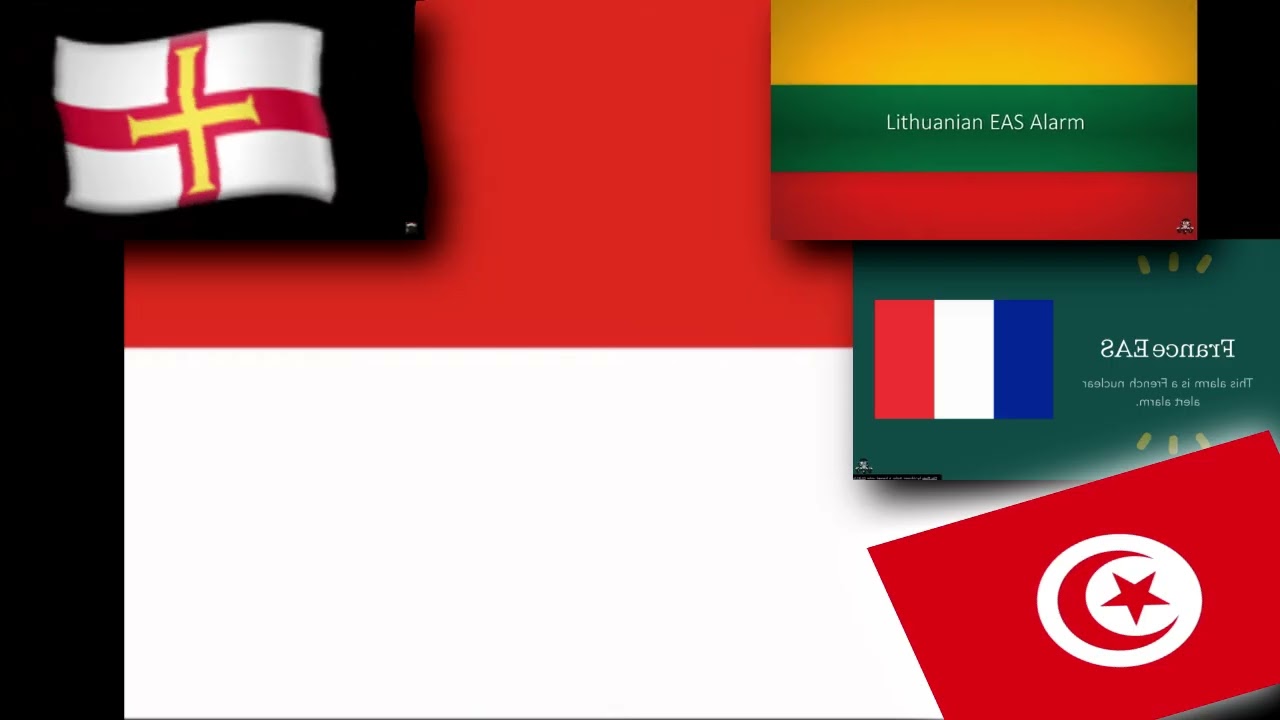 (RQ) Monaco, Guernsey, France, Tunisia, And Lithuania EAS Alarms Sparta Porta Remix