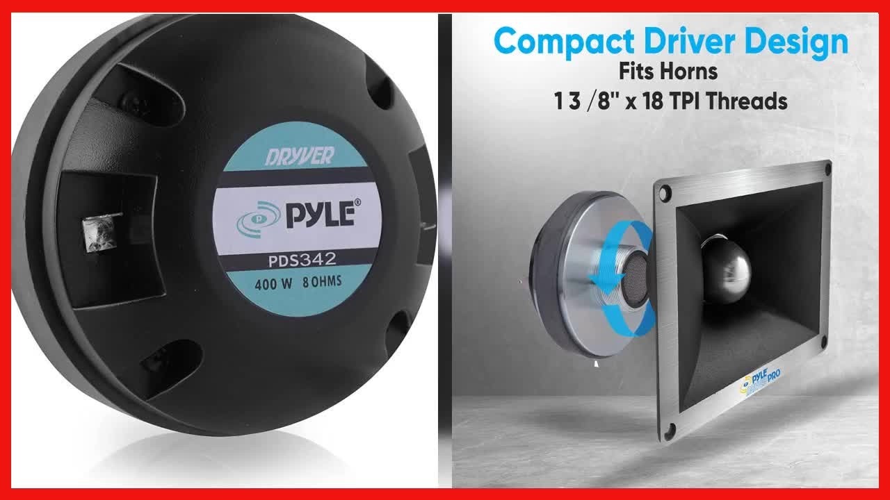 Experience Crisp Highs with Our 200W Midrange/Tweeter Compression Horn Driver
