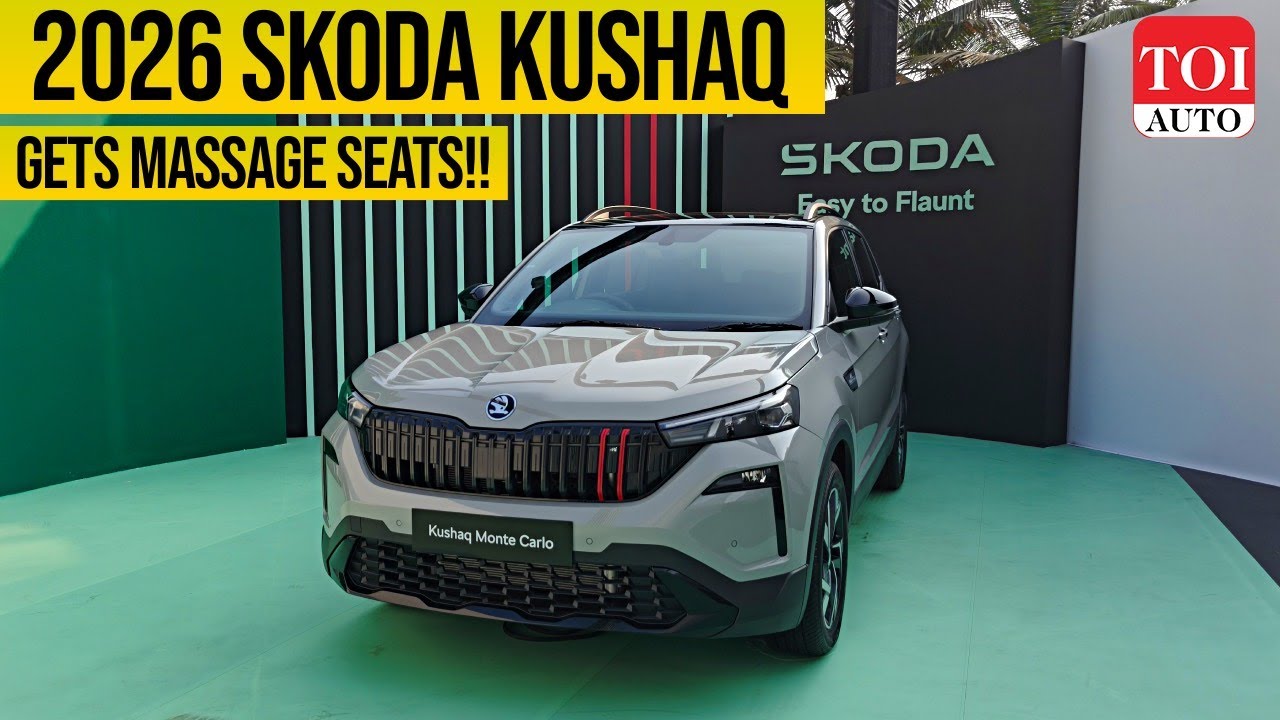 2026 Skoda Kushaq walk around: Design and Features Up Close | TOI Auto