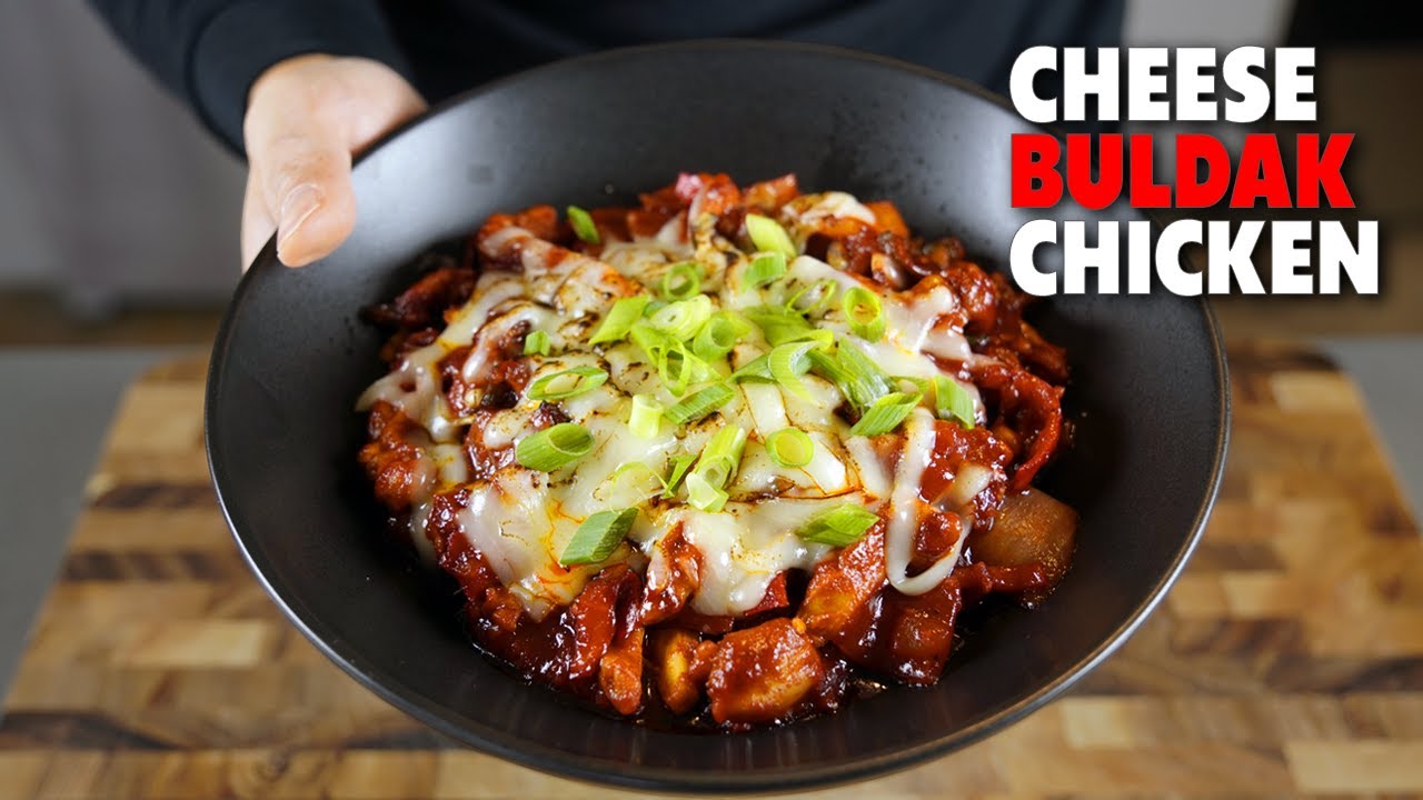 Spicy Cheese Buldak Chicken Recipe | Korean Fire Chicken