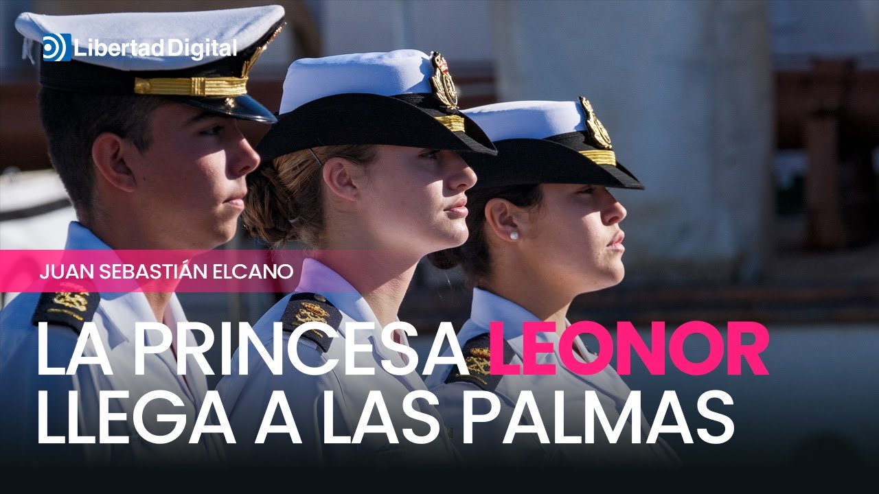 La princesa Leonor llega a Las Palmas con el Juan Sebastián Elcano