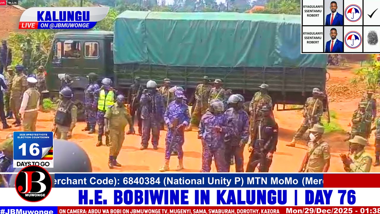 Tense Moments: Police blocks the road for bobiwine as he heads to second venue in Kalungu