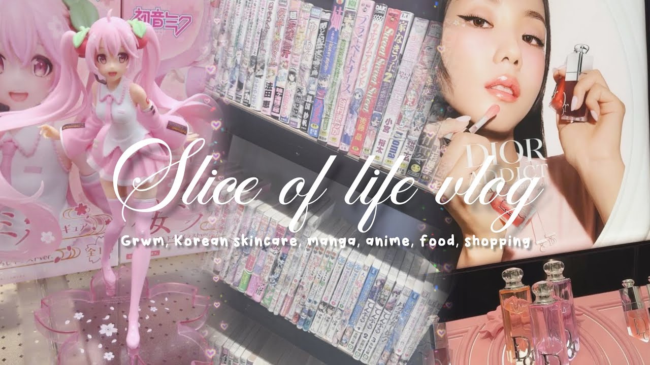 ⋆. ୨୧˚⋆ Slice of life vlog 🍰🍓⋆. ୨୧˚⋆// shopping, Korean skincare, grwm, manga, anime, etc.. 