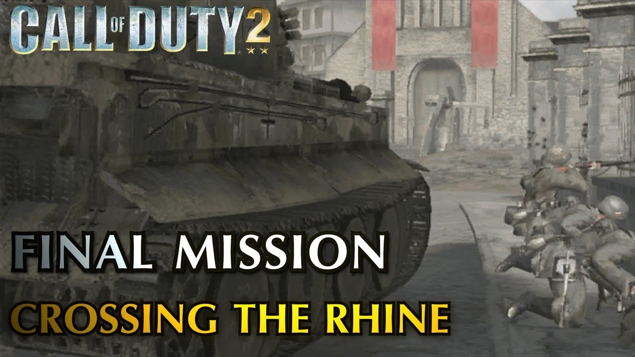 Call of Duty 2 - Final Mission & Credits - Crossing the Rhine