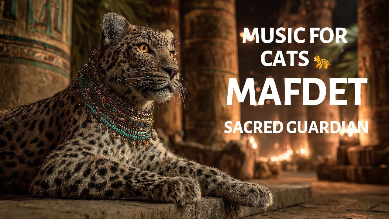 MAFDET Sacred Leopard Guardian - 3 Hours Ancient Egyptian Temple Music for Cats