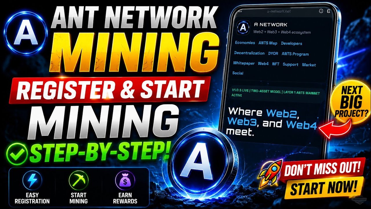 ANT Network Mining 2026 🚀 Register Now Before It's Too Late! #crypto #mining