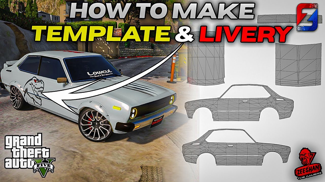 HOW TO MAKE TEMPLATE AND LIVERY OF ANY CAR WITH ZMODELER 3 FOR GTA 5 | LIVERY SUPPORT | URDU\HINDI