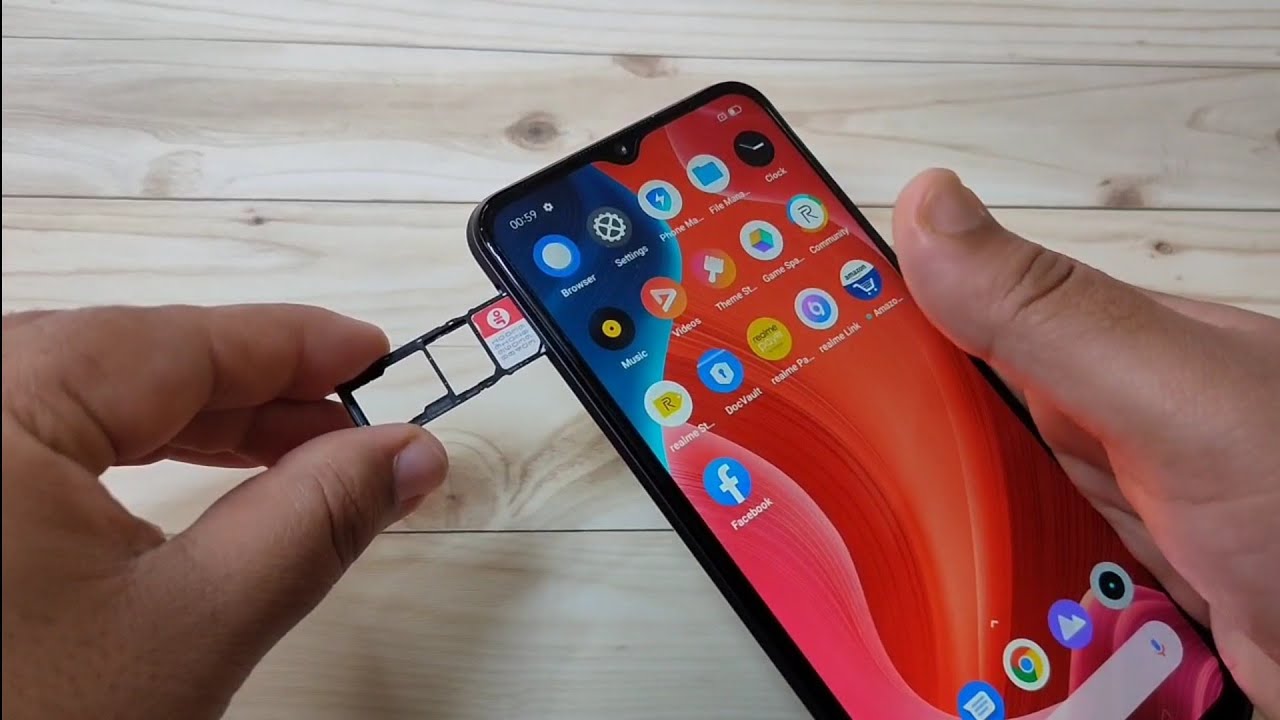 Realme C11 | How To Insert Sim in Realme C11