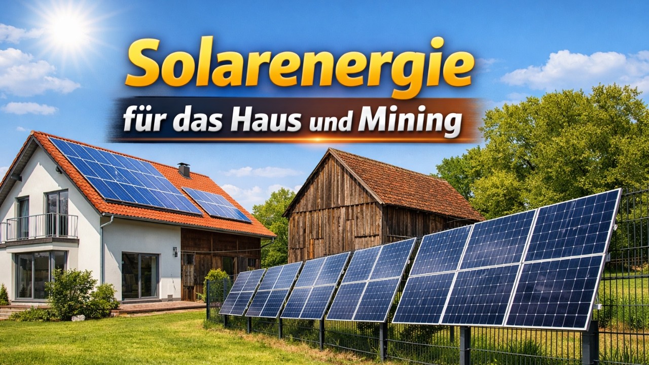 Solarenergie für das Haus und Mining? So ist der Plan!