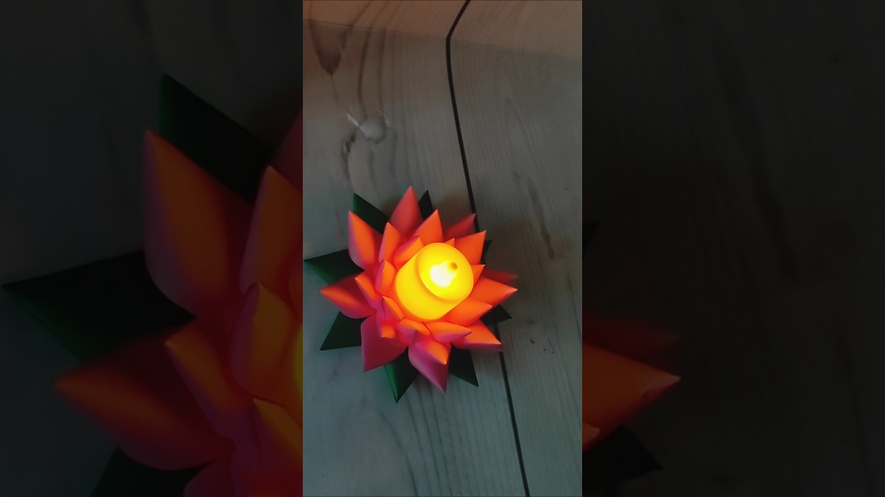 Paper flower lamp 