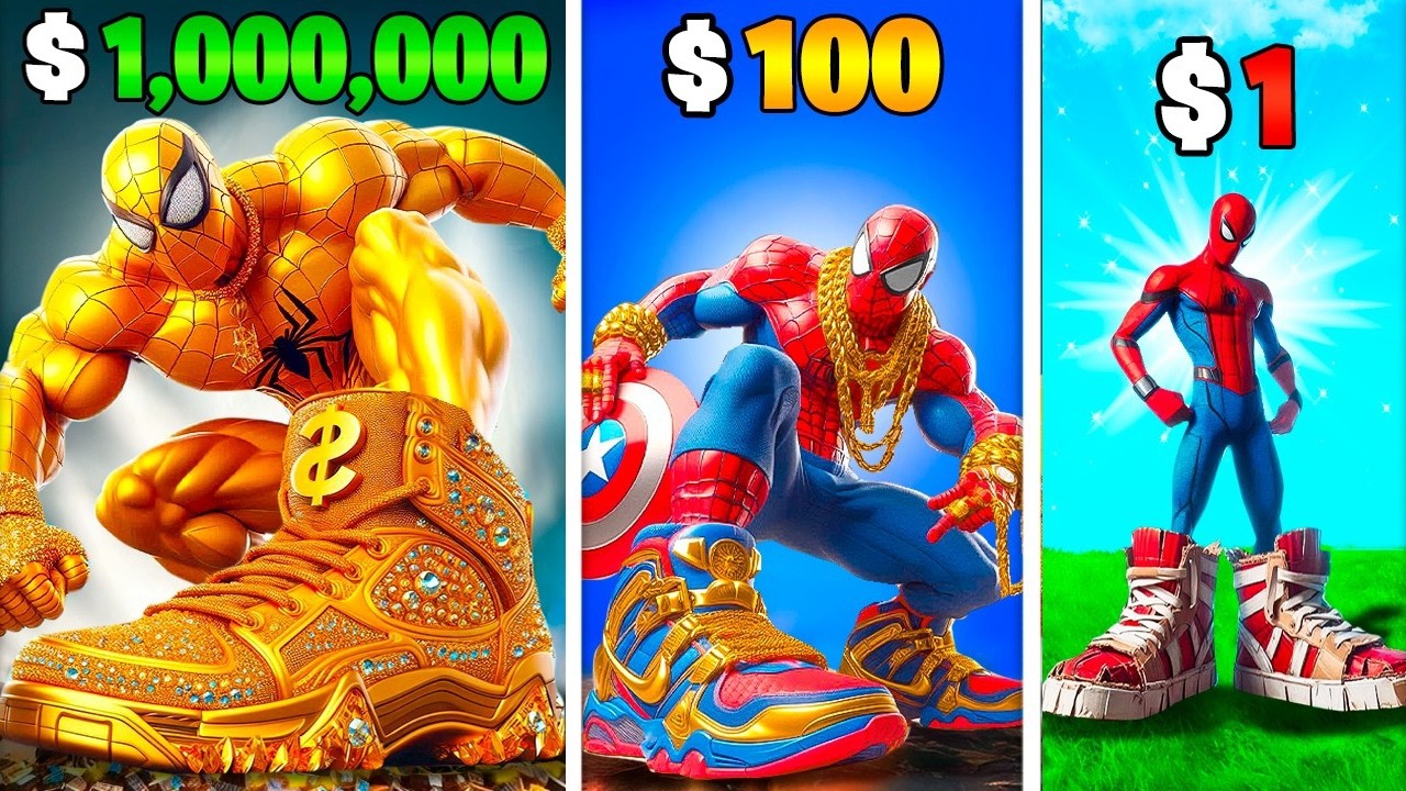 فيلم روبلوكس : كل ما أطوّر حذاء سبايدرمان في روبلوكس…🕷️👟 قوتي تزيد من 1$ إلى 1,000,000$! 💰🔥