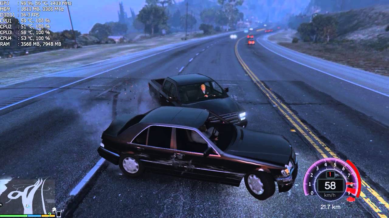 Grand Theft Auto V. Xeon X5460 3,3GHz, GTX 950, 4Gb DDR2