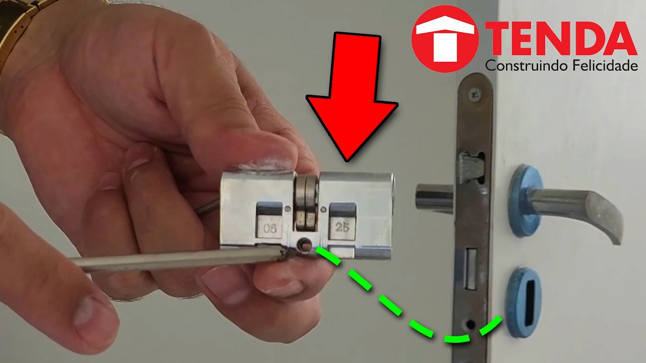 Como trocar o MIOLO da FECHADURA da porta do Apartamento da Tenda MARCA SOPRANO DE 5 PINOS