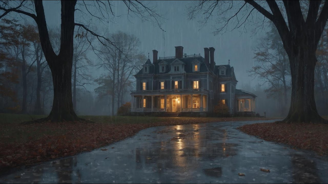 Goodbye Stress Sleep Instantly With Soothing Rain On An Old Mansion | For Sleep, Relaxation, Reading