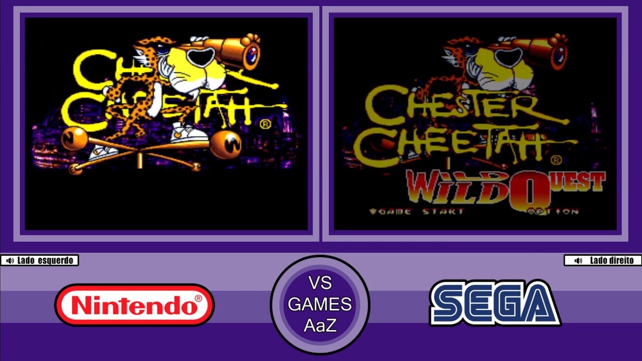 Chester Cheetah: Wild Wild Quest (Super Nintendo VS Sega Genesis)side by side comparison