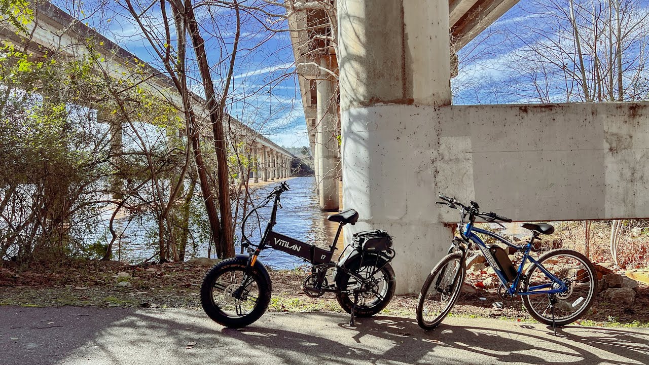 Lunchtime eBike Ride with My Son in Downtown Columbus, GA, Vitilan i7 Pro, Heybike Race Max