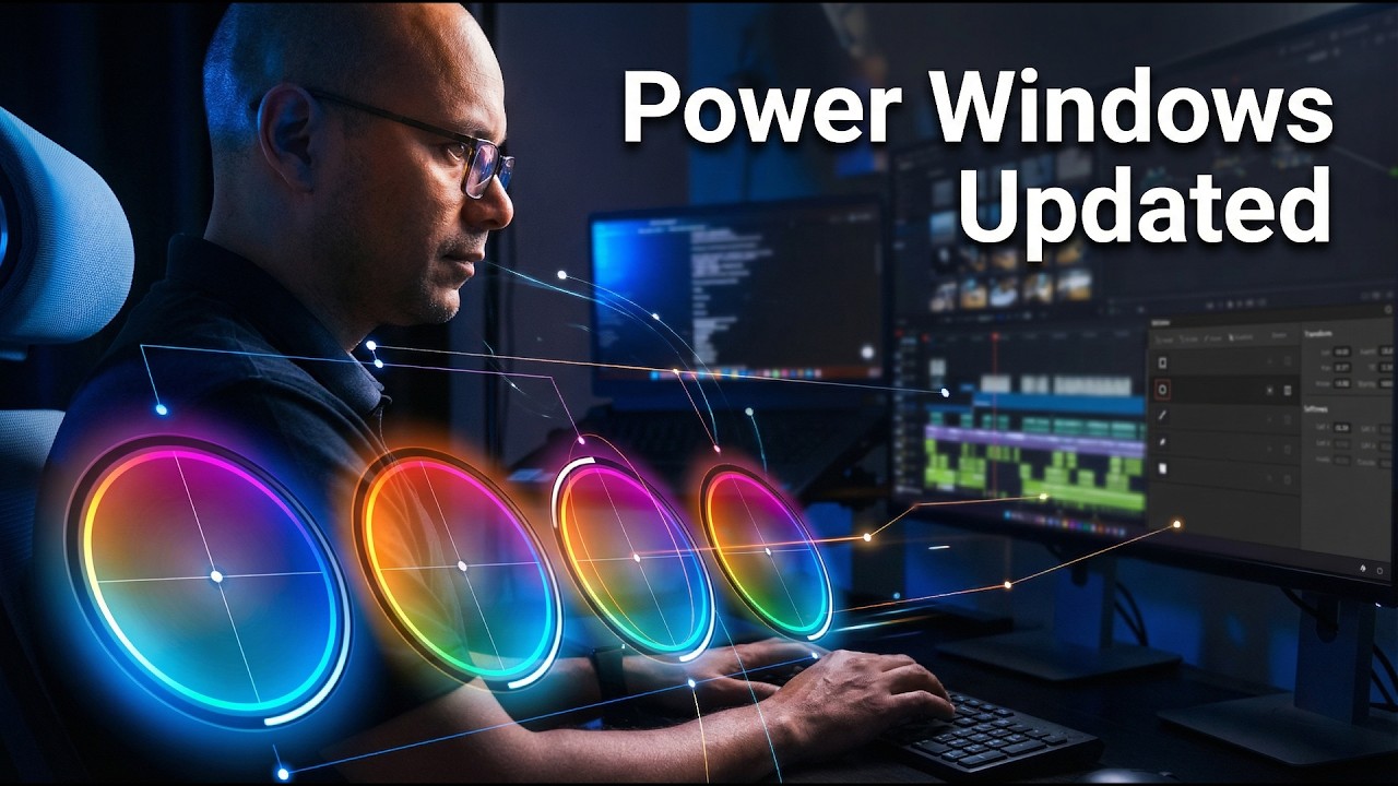 Estás usando MAL las Power Windows en DaVinci Resolve