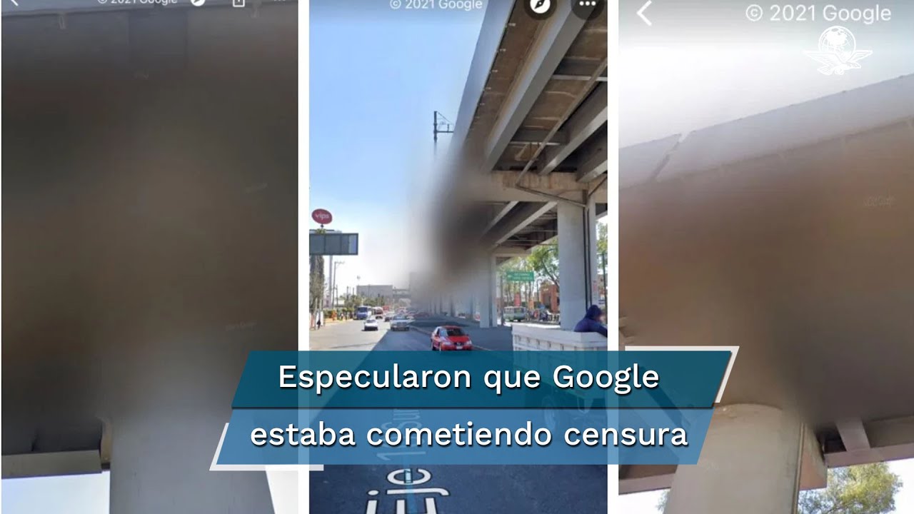 Google: por error técnico se difuminó la zona donde se desplomó el metro