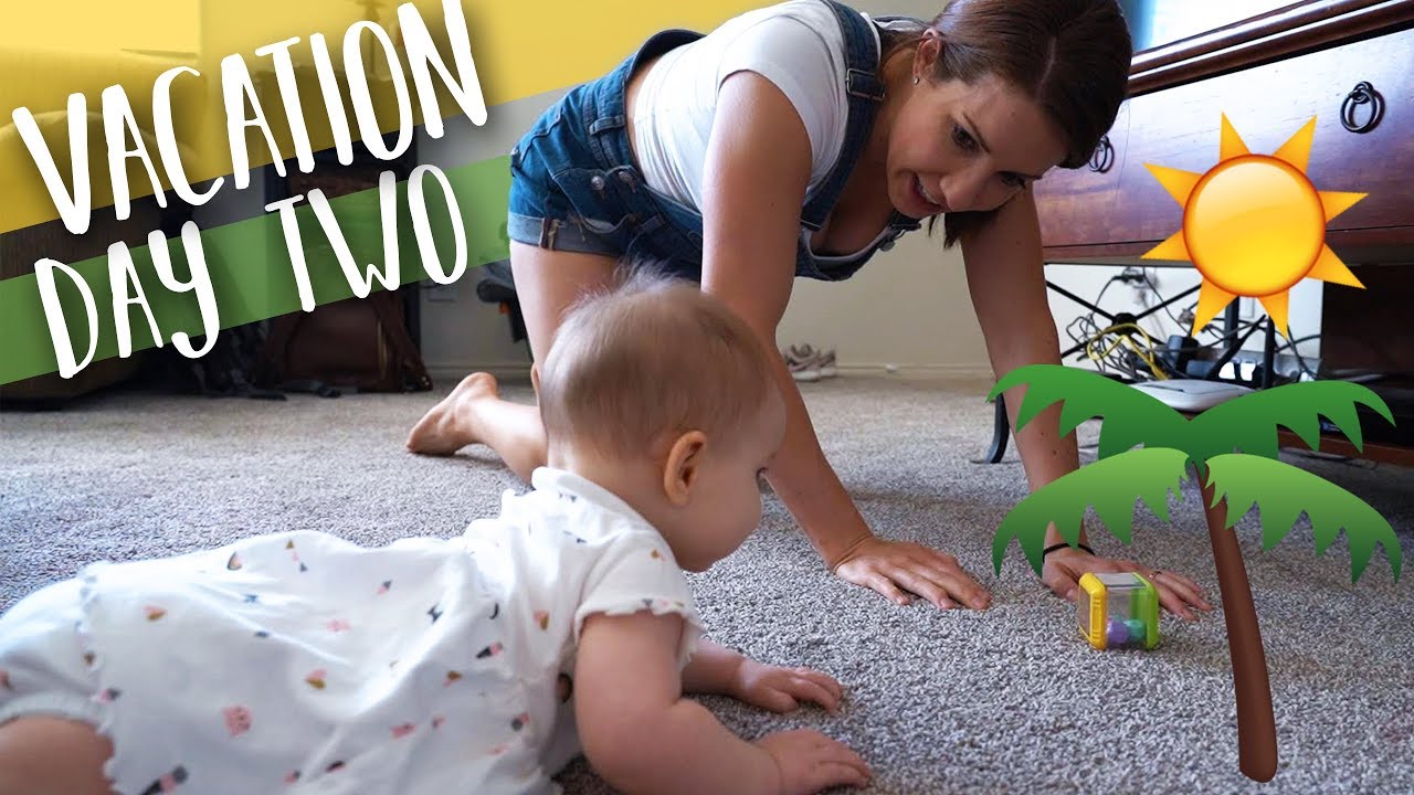 Teaching Baby Micah To Crawl On Vacation!