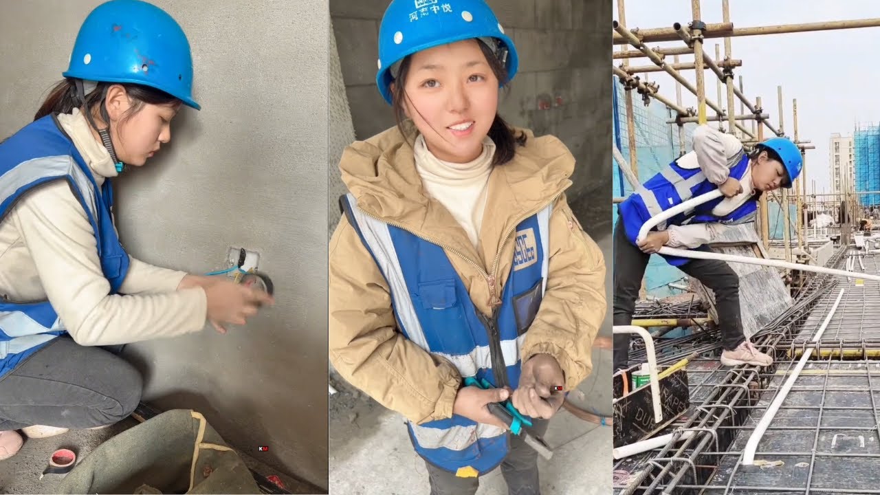 Young Female Electrician Xiatian, Performs Everything like a Pro.