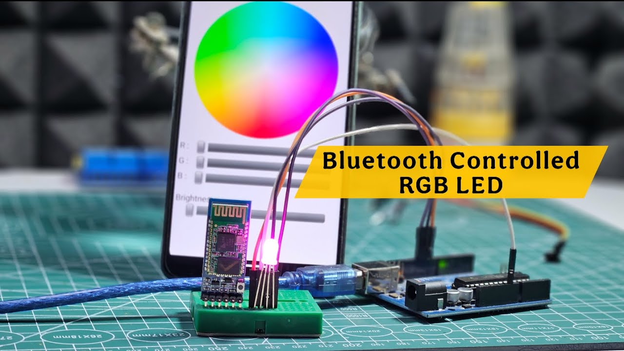 How to Control RGB LED with Phone using HC-05 Bluetooth Module & Arduino Uno | Full Tutorial #led