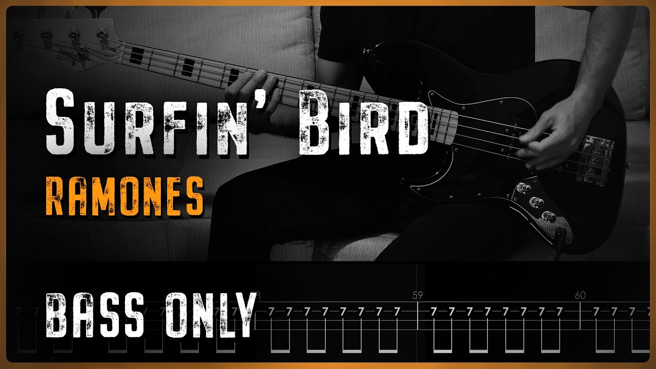 RAMONES - Surfin' Bird | Bass Only and TABS On Screen