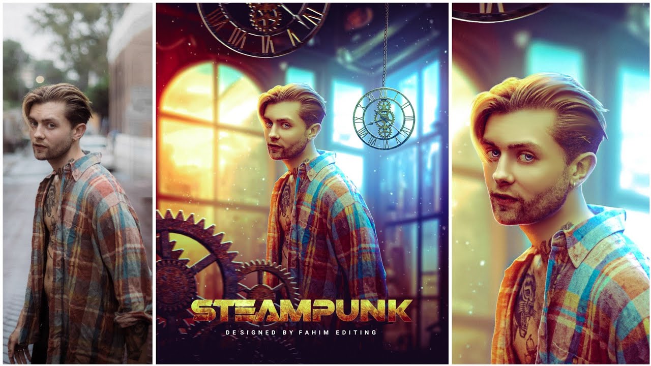 Steampunk Photo Editing in Ps Touch // Photo Manipulation Tutorial.