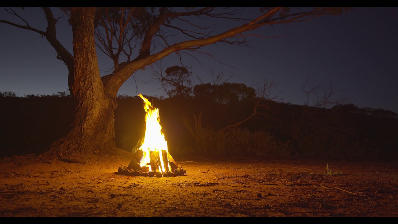 4k Campfire at Night | Australian Outback | 1 Hour