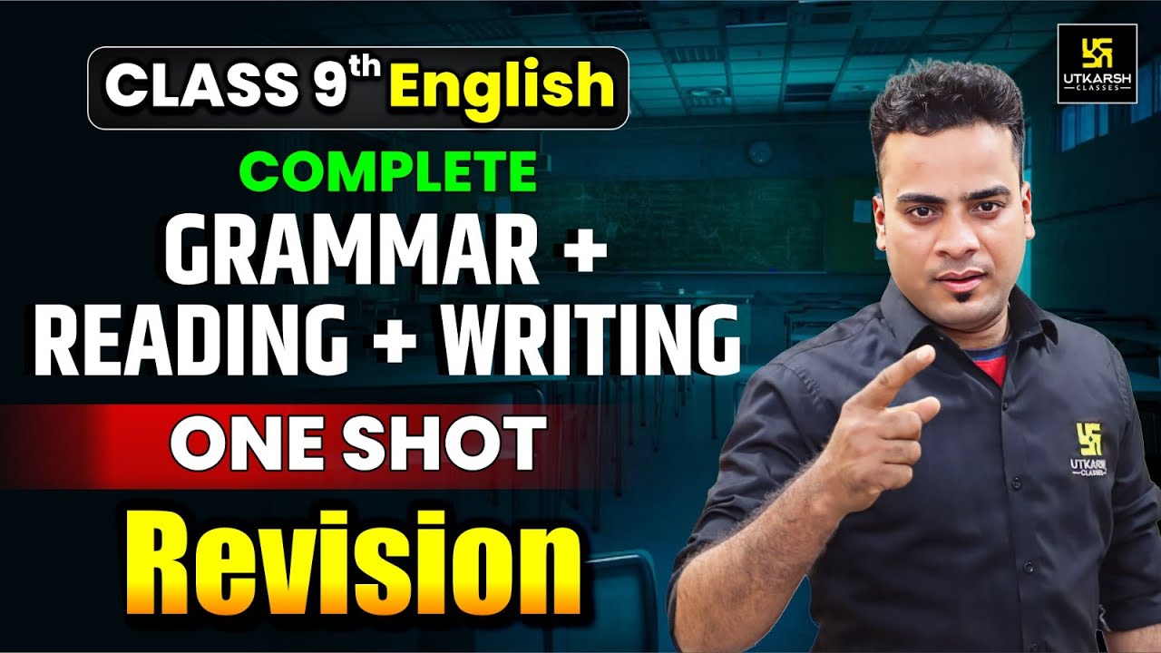 Class 9 English Grammar & Reading+Writing One Shot | RBSE Class 9 English Marathon | Shrawan Sir