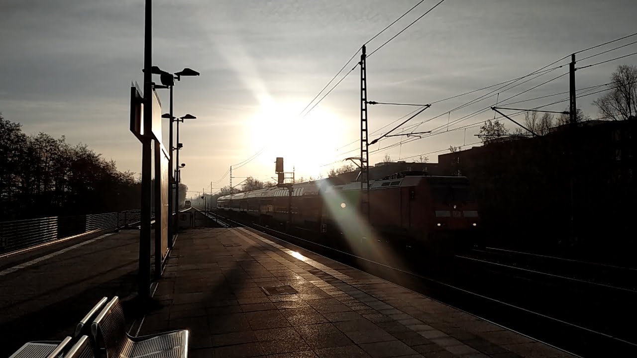 [29.02.2024] BR 146 + Dostos als RE1, BR 490 und BR 474 bei morgendlichem Sonnenschein in Allermöhe