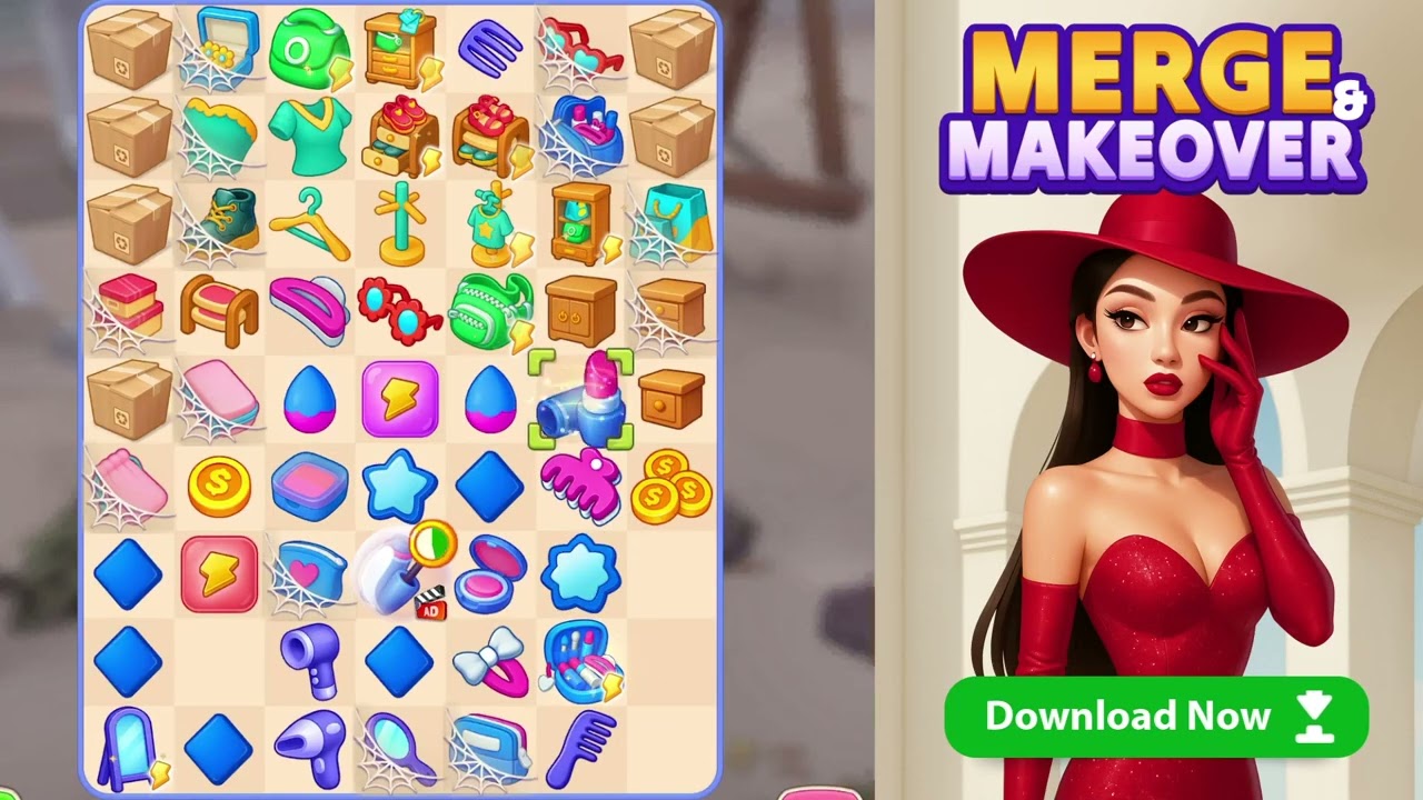 Видео геймплея Merge Makeover 5 #MergeMakeover #MakeoverGame #MergeGame