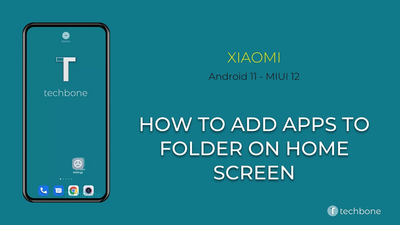 How to Add Apps to Folder on Home screen - Xiaomi [Android 11 - MIUI 12]
