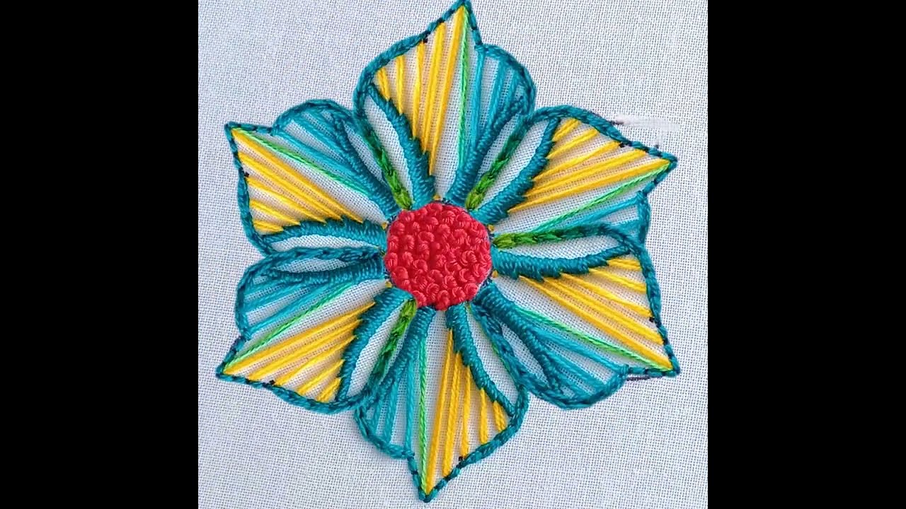 Most Demanded Basic Latest Flower  stitch /Hand Embroidery most easy florar design needle work