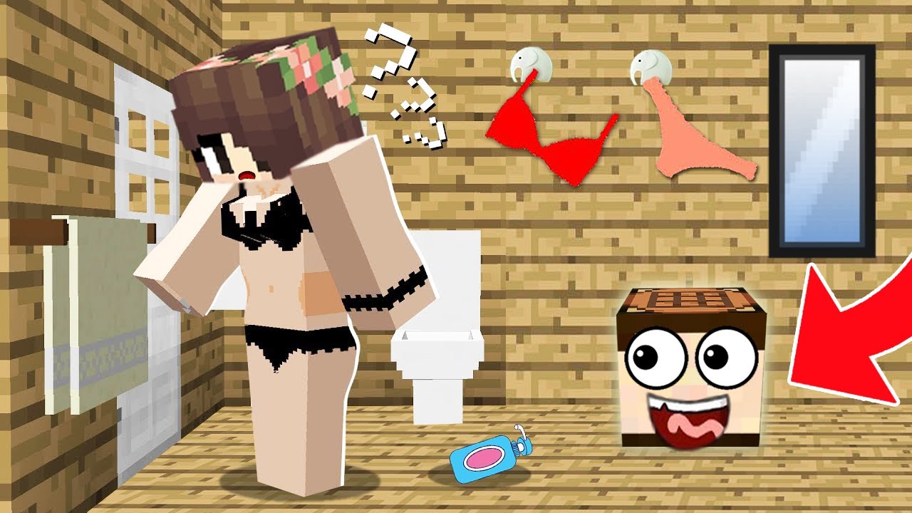 AKU INTIP KAK VINA LAGI MANDI DENGAN MENYAMAR JADI BLOCK PALING AMAN DI MINECRAFT !!!