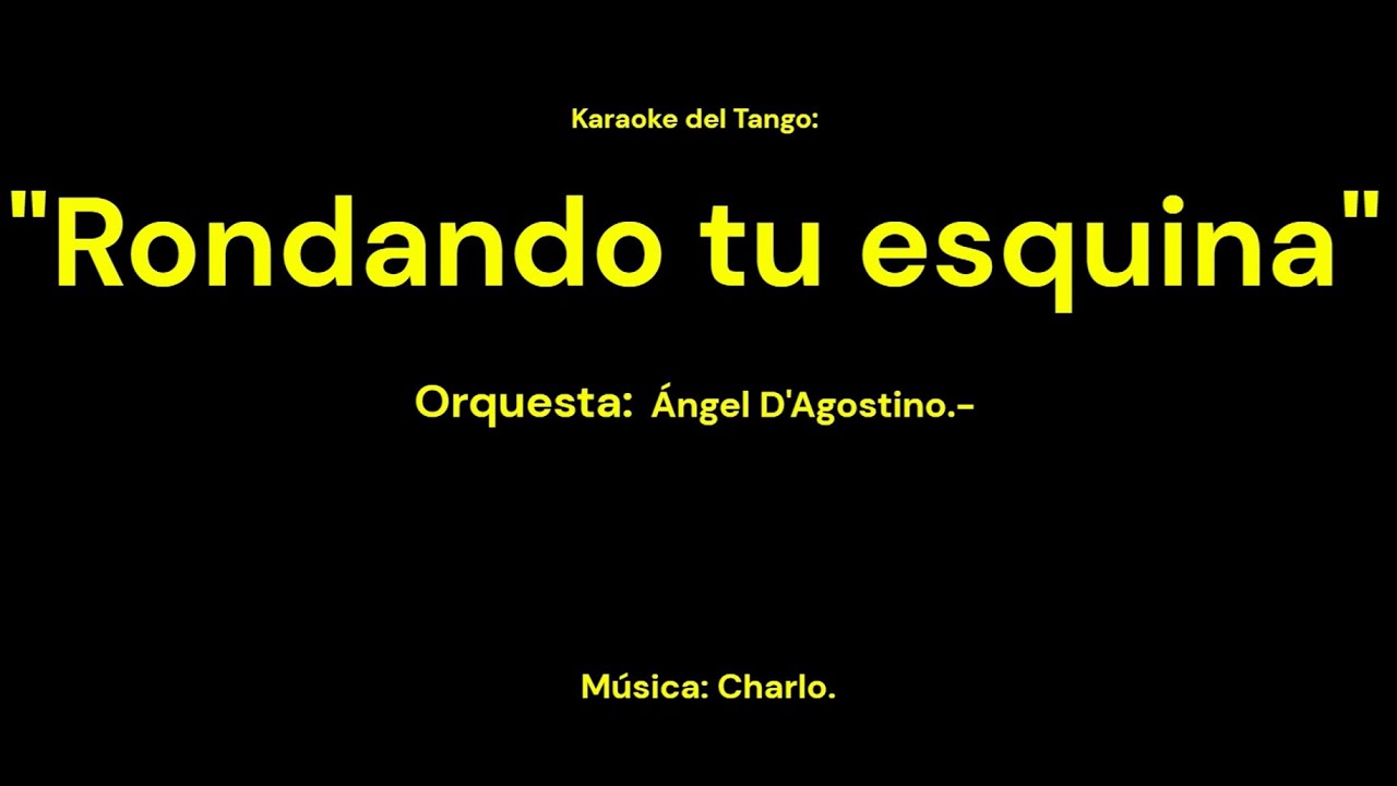Karaoke del Tango:  
