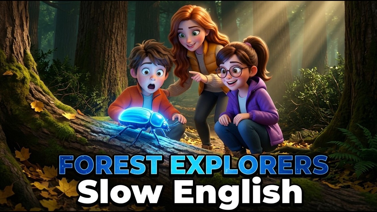 Explore the Forest with Journey's Family! | Easy English Listening Story for Beginners (A1-A2 )