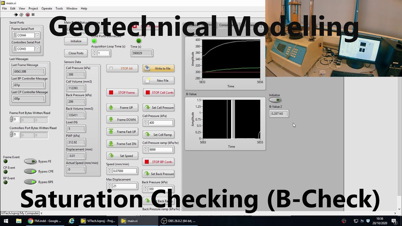 Checking Saturation of a Triaxial Sample (B-Check) - Geotechnical Modelling