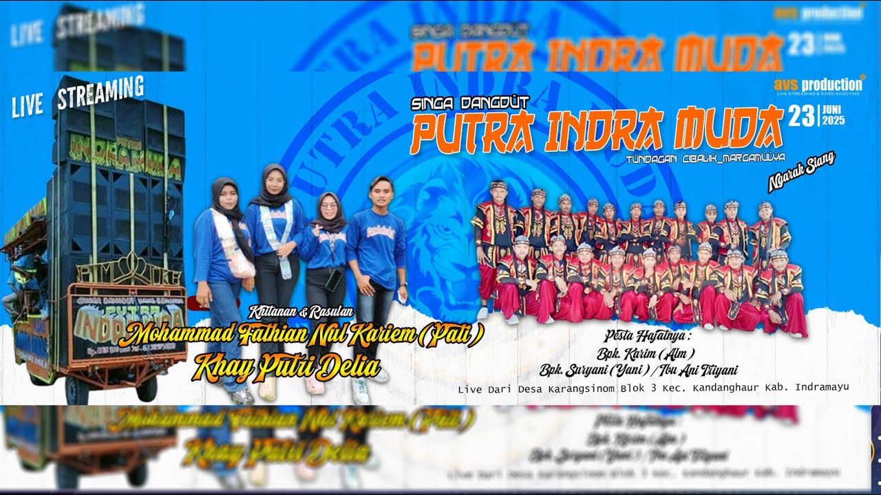 LIVE STREAMING NGARAK || PUTRA INDRA MUDA  || BPK. SURYANI / IBU ANI || LIVE KARANGSINOM, 23JUNI2025