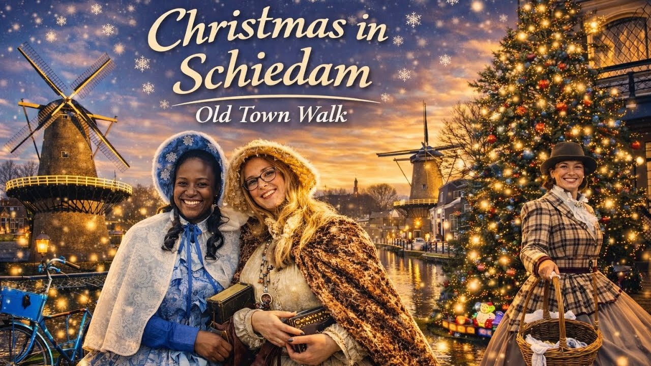 Christmas in Schiedam, Netherlands | Old Town Walk | 4K