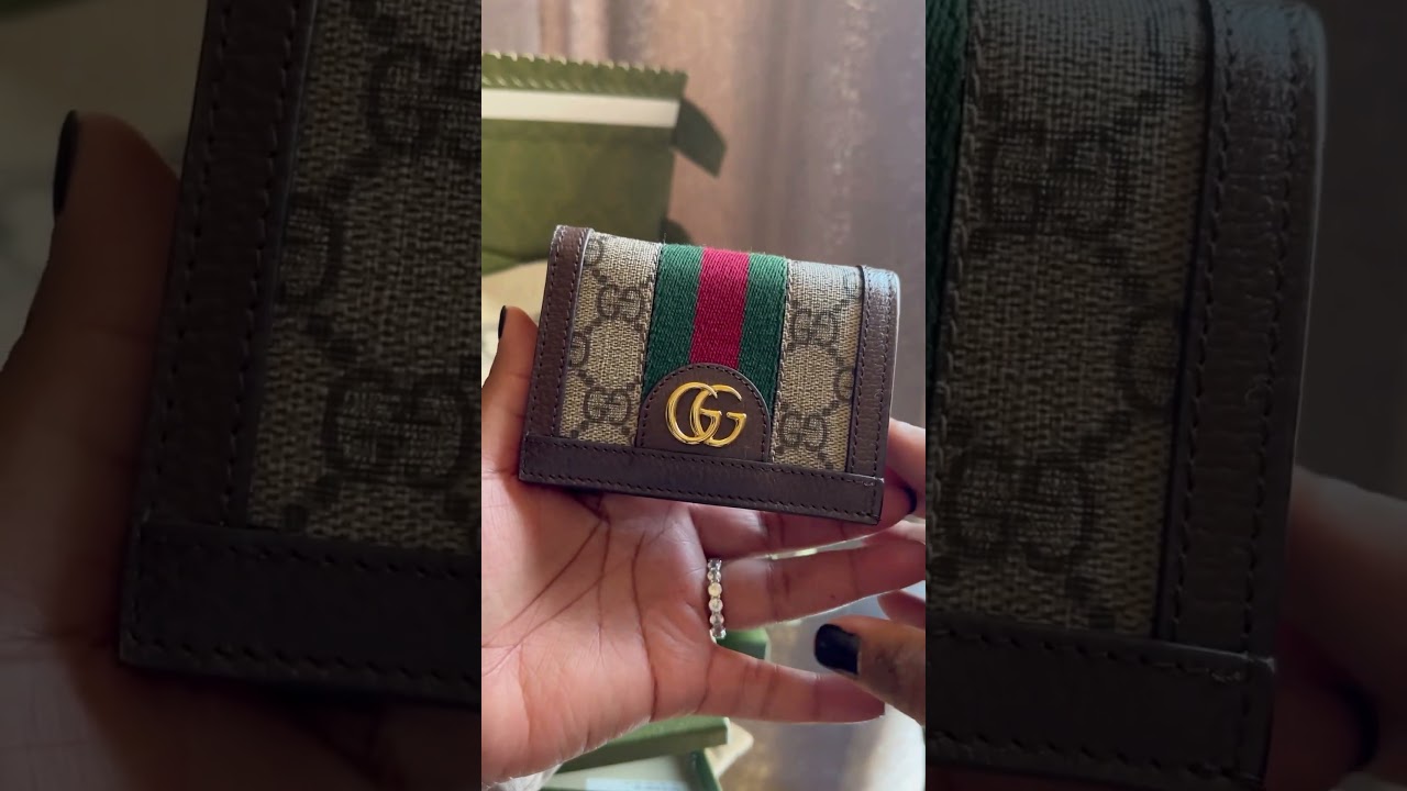 Unboxing Gucci Ophidia GG Card Case Wallet ❤️💚 #shorts #unboxing